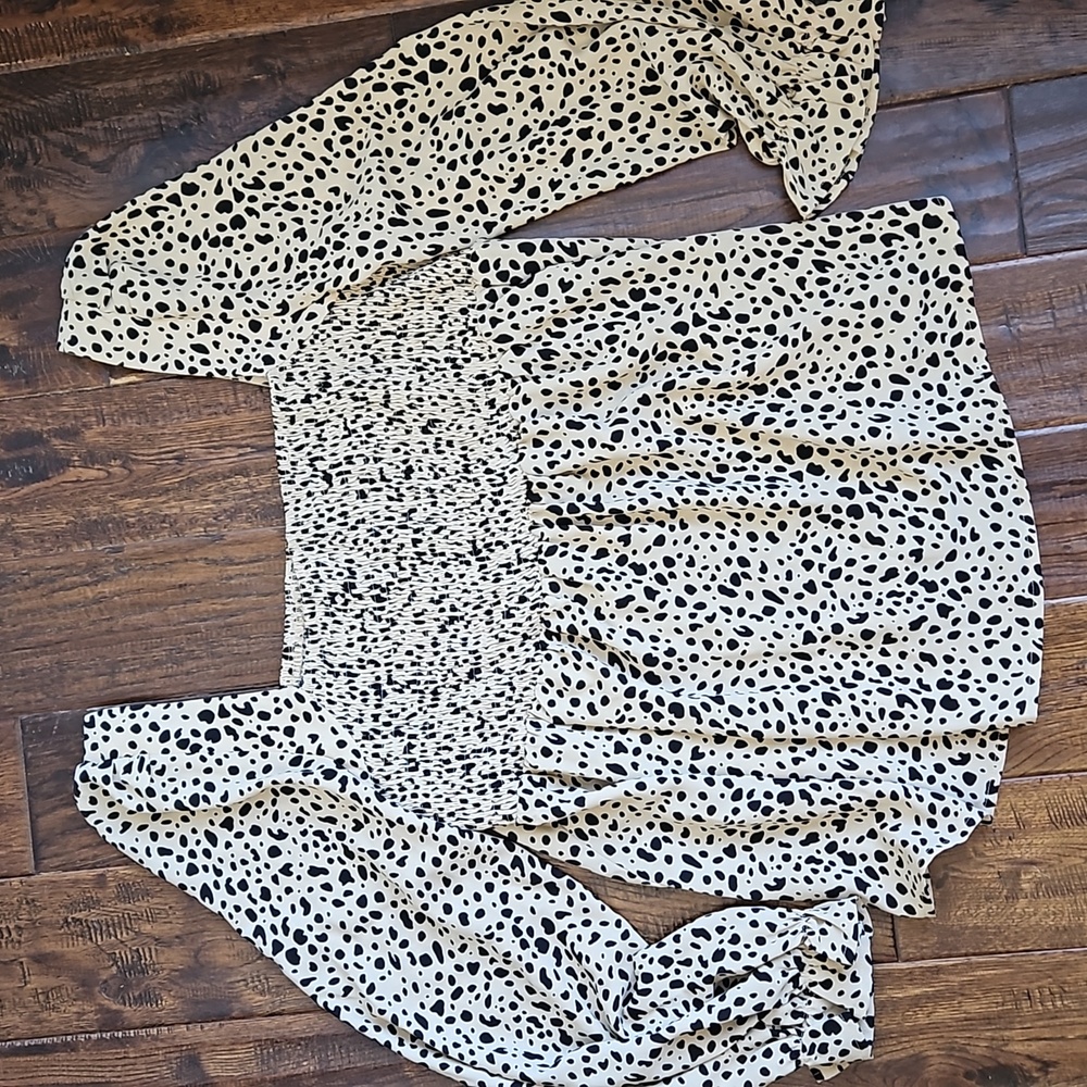 Shein Maternity Leopard Top with Chest Shirring